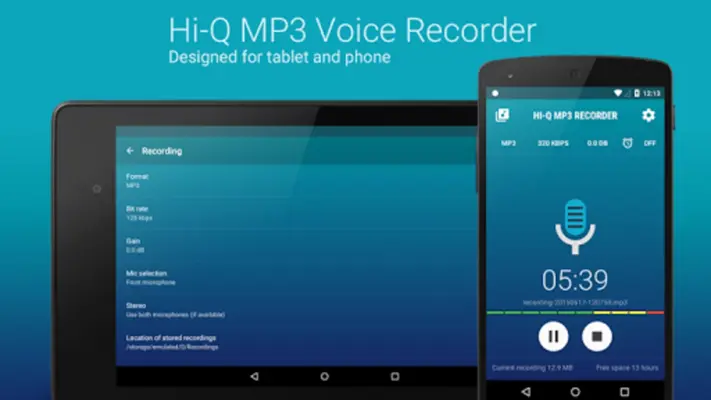 Hi-Q MP3 Rec (Free) android App screenshot 2