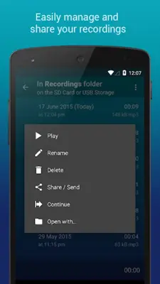 Hi-Q MP3 Rec (Free) android App screenshot 3